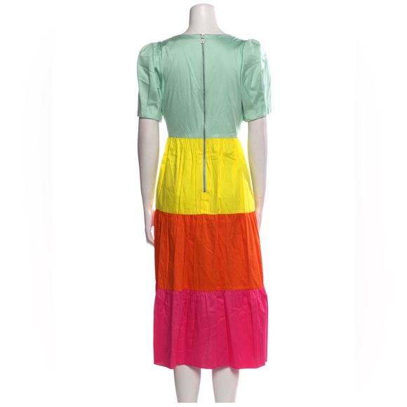 Authentic NEW Alice + Olivia Striped Midi Length Dress - Picture 8 of 8